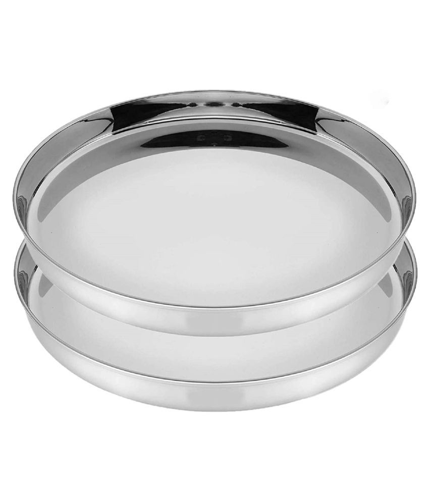     			SAGER 2 Pcs Stainless Steel Full Plate