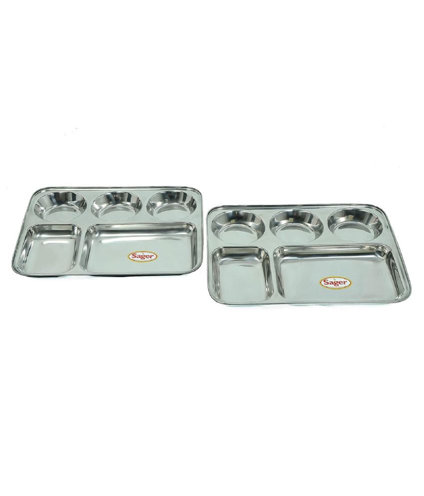     			SAGER 2 Pcs Stainless Steel Partition Plate