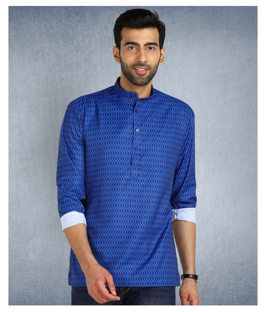     			Hangup Blue Rayon Kurta Single