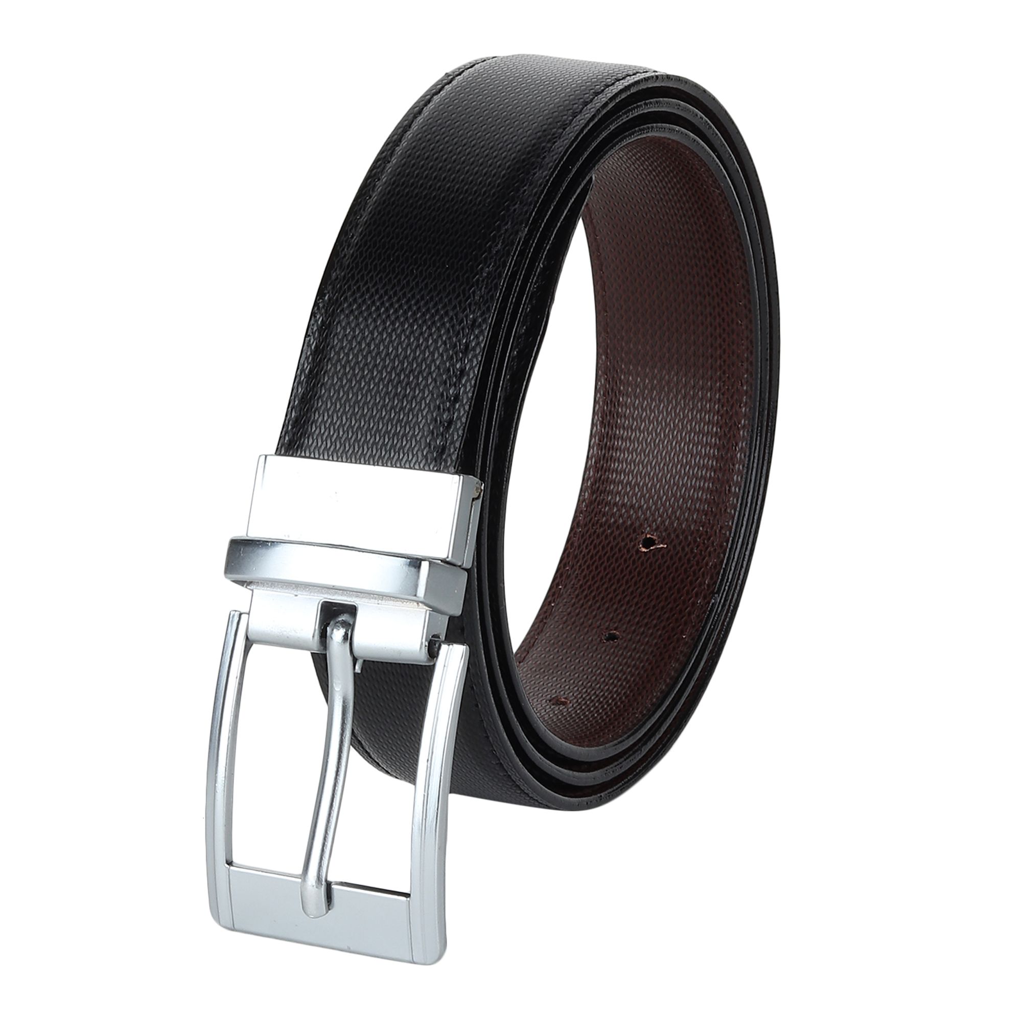     			SUNSHOPPING Black PU Casual Belt