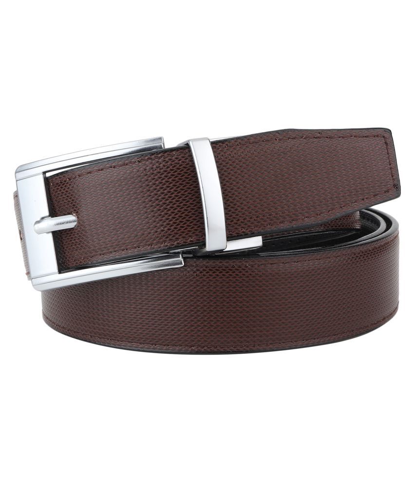     			SUNSHOPPING Brown PU Casual Belt