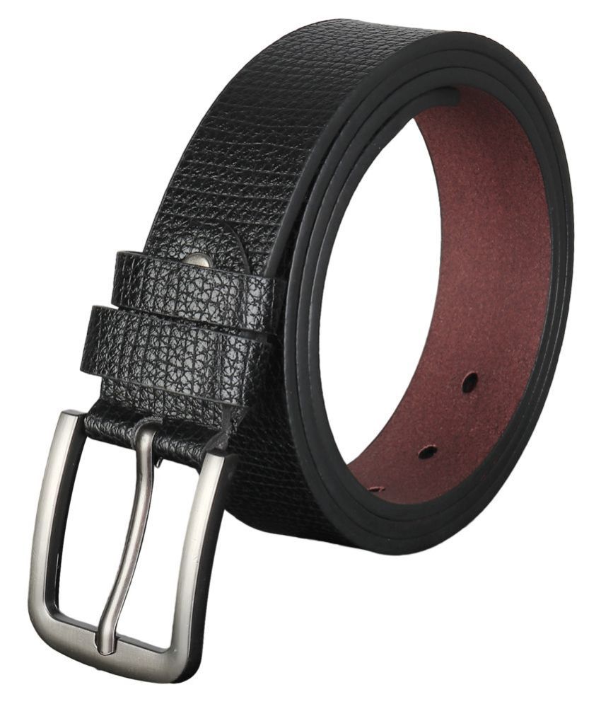     			Loopa Black PU Formal Belt