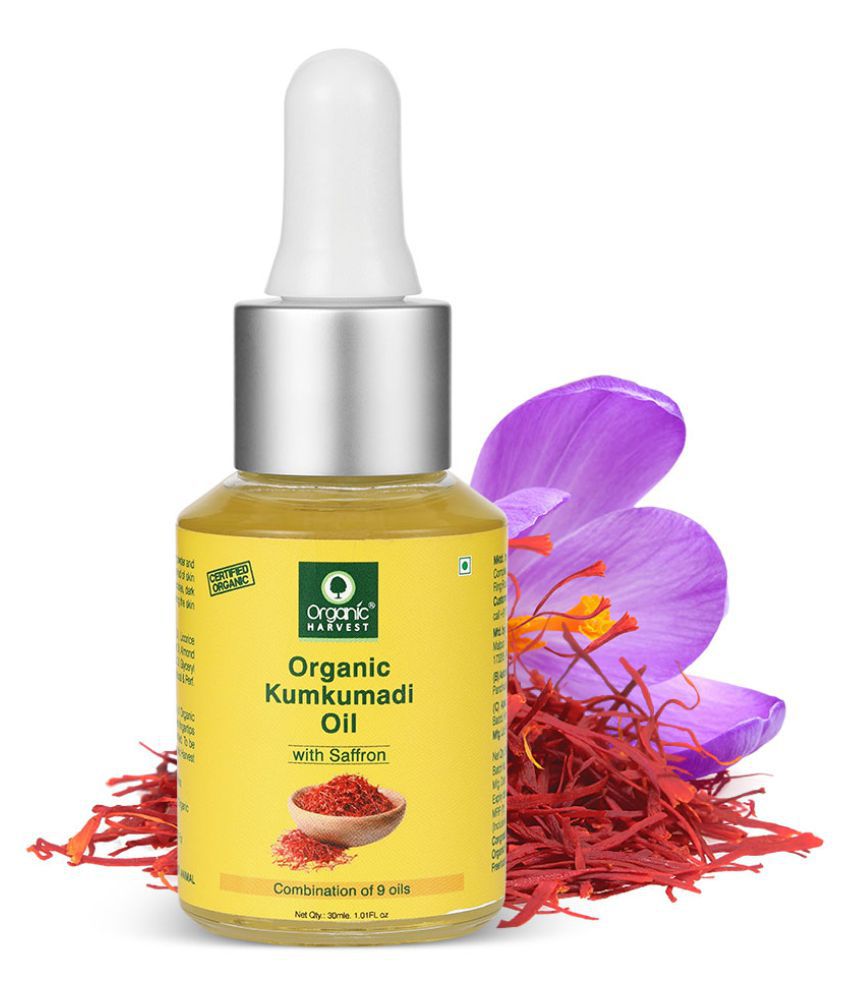     			Organic Harvest Kumkumadi Tailam Face Oil with Saffron for glowing Skin, Moisturizer, Improving Texture - 30ml