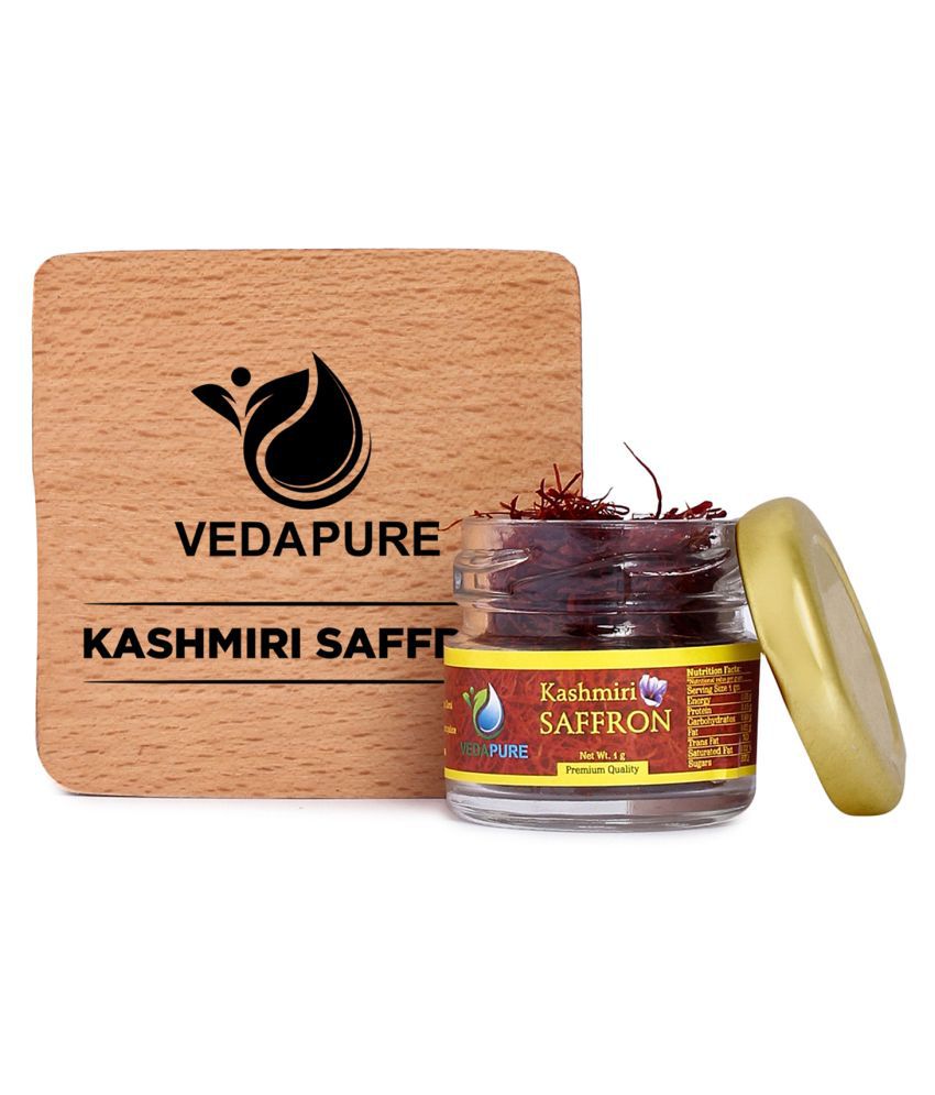     			Vedapure Finest A++ Grade Original Kashmiri Saffron/Kesar For Pregnant Women, Skin 1 Gram- (Pack of 1)