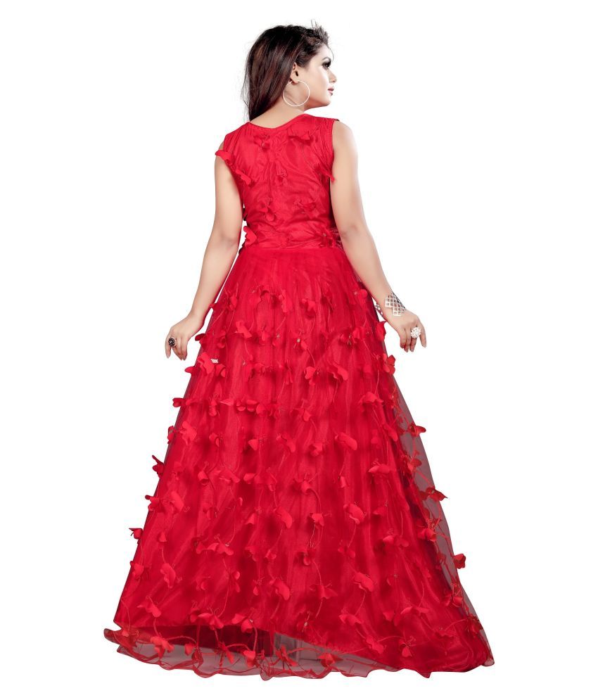red net gown