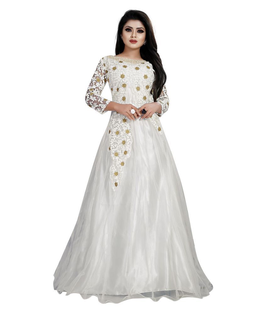 white ethnic gown
