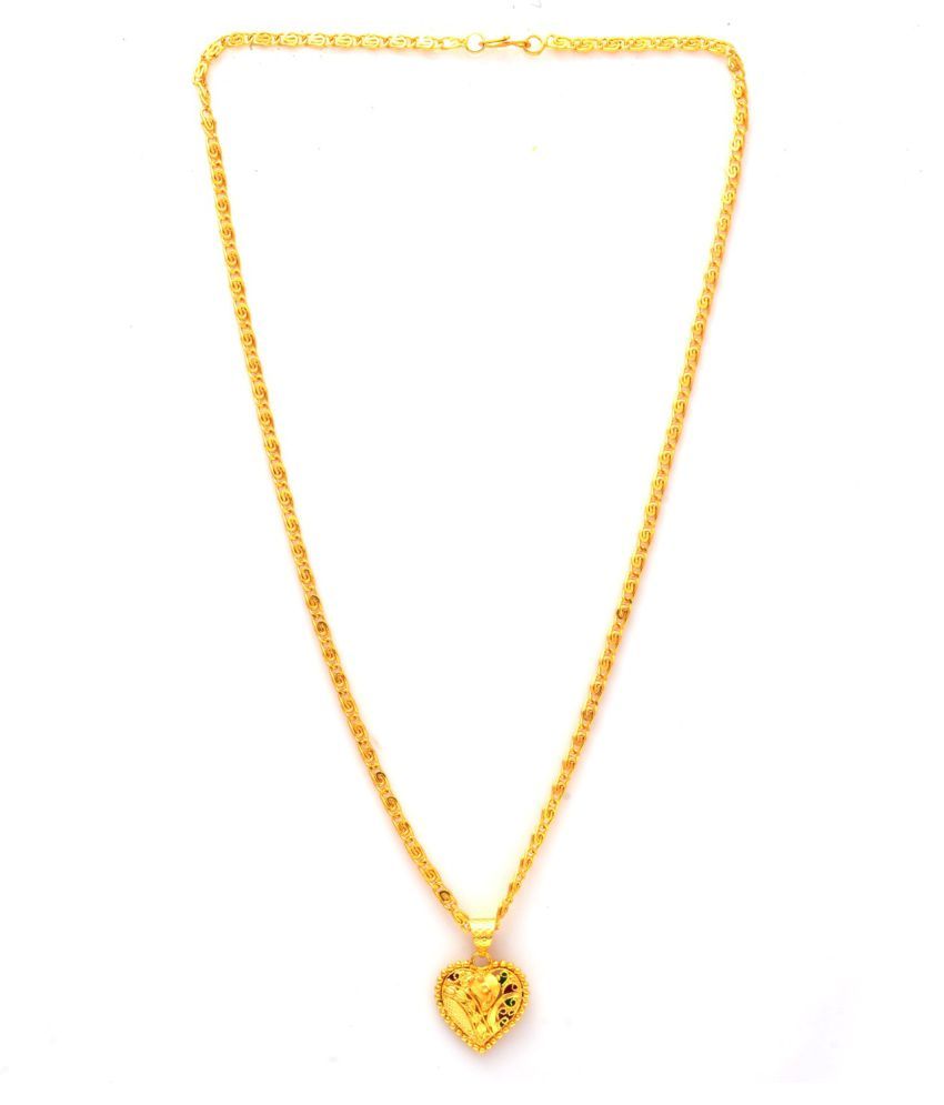     			Jewar Mandi New Design Gold Plated Locket/Pendant with Link Chain Daily use for Men, Women & Girls, Boys