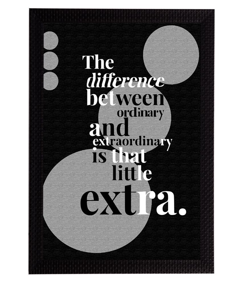     			eCraftIndia Black & Grey Quote Printed Satin Matt Texture Framed UV Wall Art