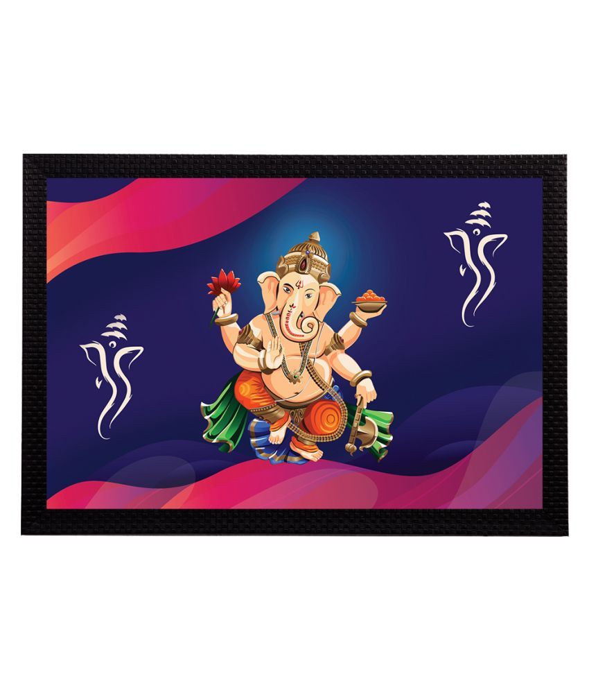     			eCraftIndia Lord Ganesha Satin Matt Texture UV Art Painting