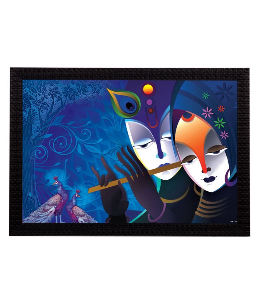     			eCraftIndia Multicoloured Radha Krishna UV Wall Art