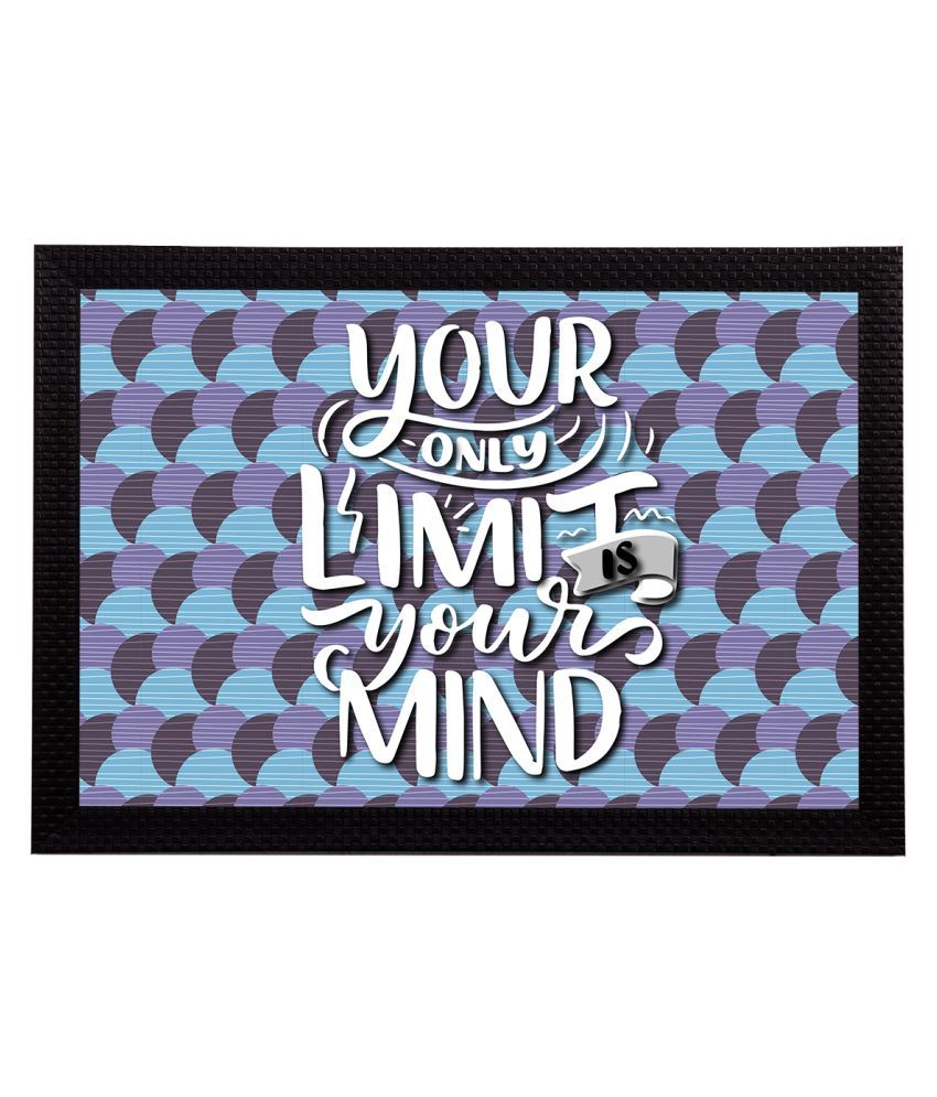     			eCraftIndia Purple & White Your Only Limit Is Your Mind Motivational Quote Satin Matt Texture UV Art Painting