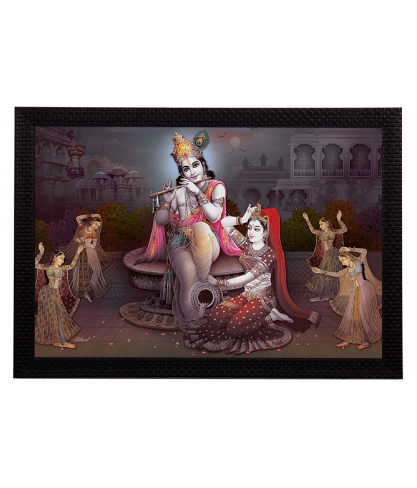     			eCraftIndia Multicoloured Radha Krishna UV Wall Art