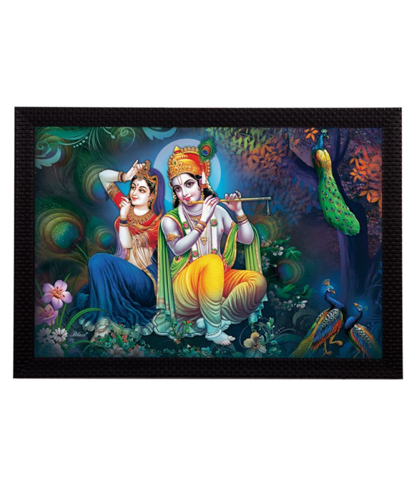     			eCraftIndia Multicoloured Radha Krishna UV Wall Art