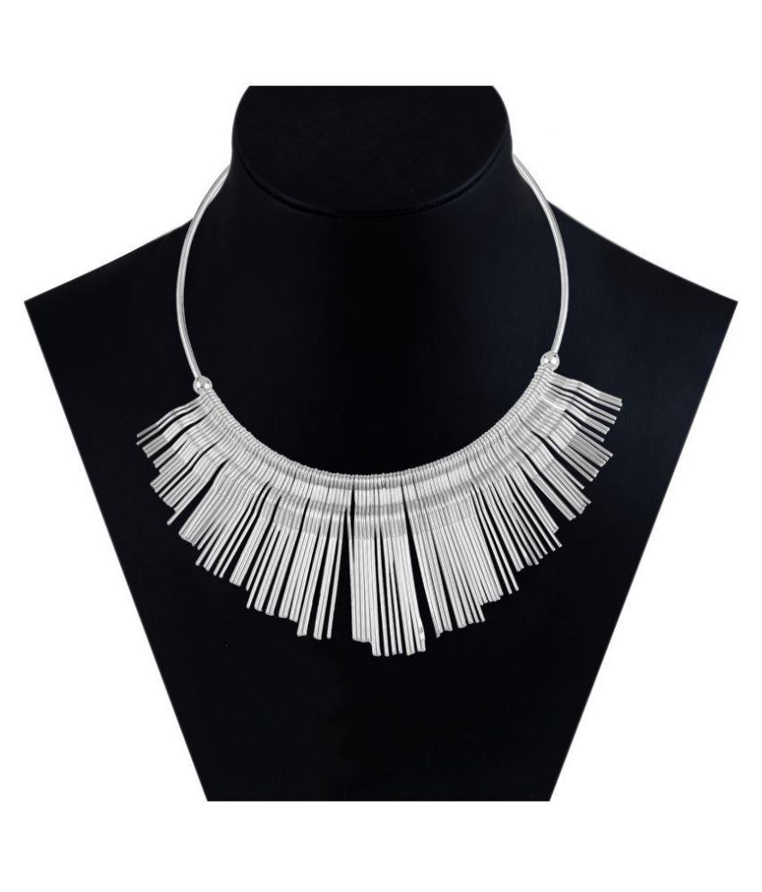     			Silver Shine - Silver Alloy Necklace ( Pack of 1 )