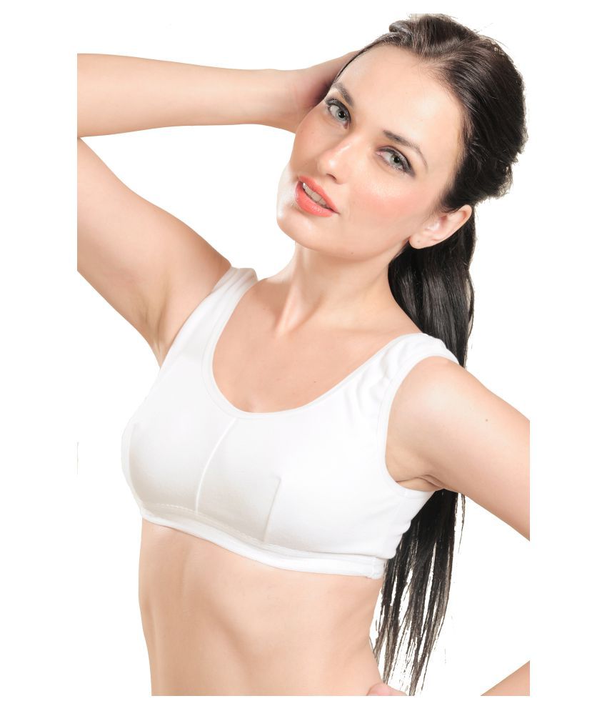     			Madam Pack of 2 Cotton Non Padded Women's Everyday Bra ( White )