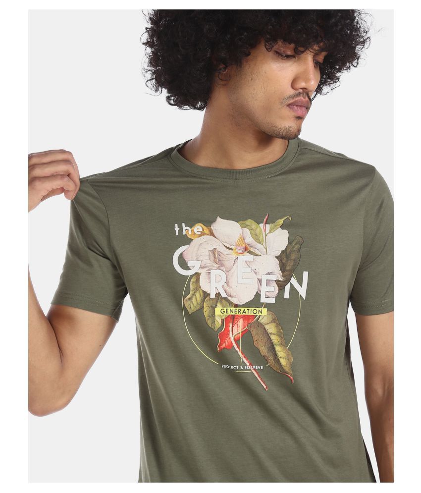     			Colt Cotton Green Printed T-Shirt Single Pack