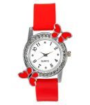 EMPERO - Red PU Analog Womens Watch