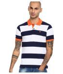 Ruggers Cotton Blue Stripers Polo T Shirt