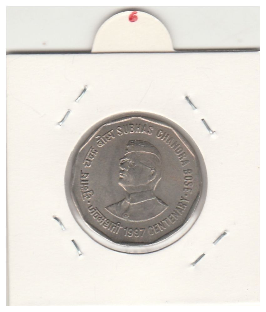     			NUMISMATTECLY RARE AND COLLECTIBLE . COMMOMRATIVE  TWO R.S SUBHASH CHANDRA BOSE CENTENARY  OLD ISSUE  C01N- 1997 . IN EXTRA FINE CONDITION HIGHLY COLLECTIBLE  WIGHT - 6 GRAM . CHECK PICTURE CAREFULLY BEFORE ORDER AND DONT PLACE FAKE ORDER .