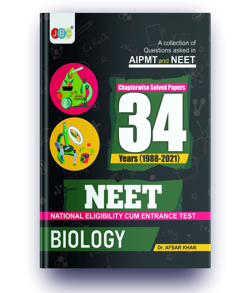     			Biology NEET 34 Previous Years Solved Papers Book, NTA 34 Previous Year NEET Questions and Solutions, Best NEET 2022 Preparation Book, Revised Edition, Every NTA Neet 34 Years Biology Questions