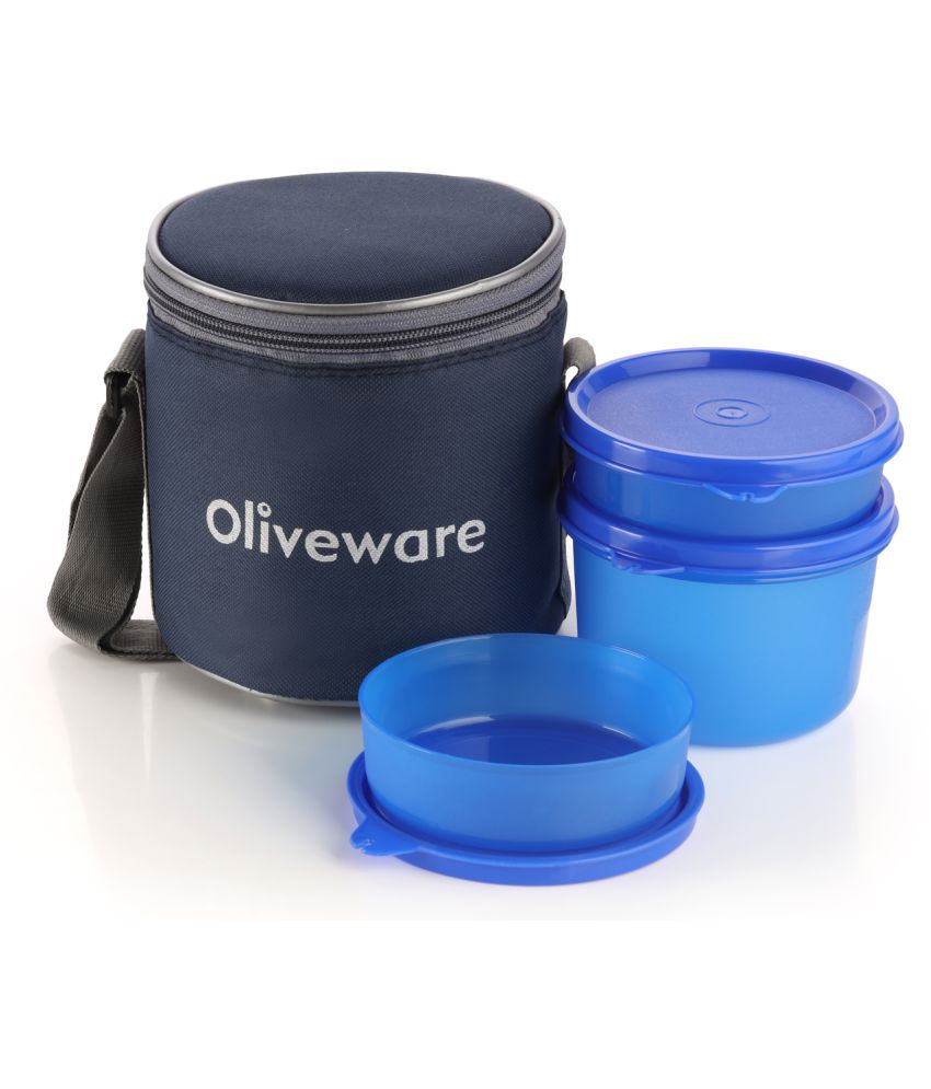 Buy Oliveware - Polypropylene Lunch Box Set, Bag with 3 Containers ...