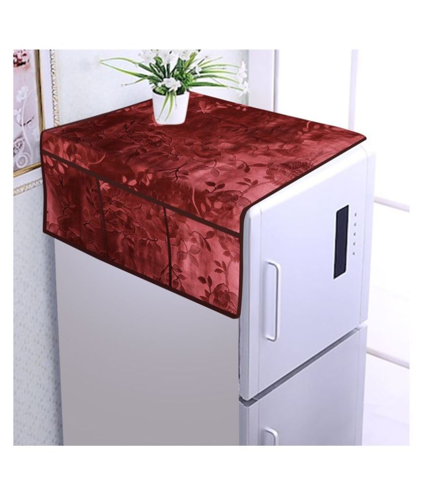     			Wishland Single PVC Red Fridge Top Cover