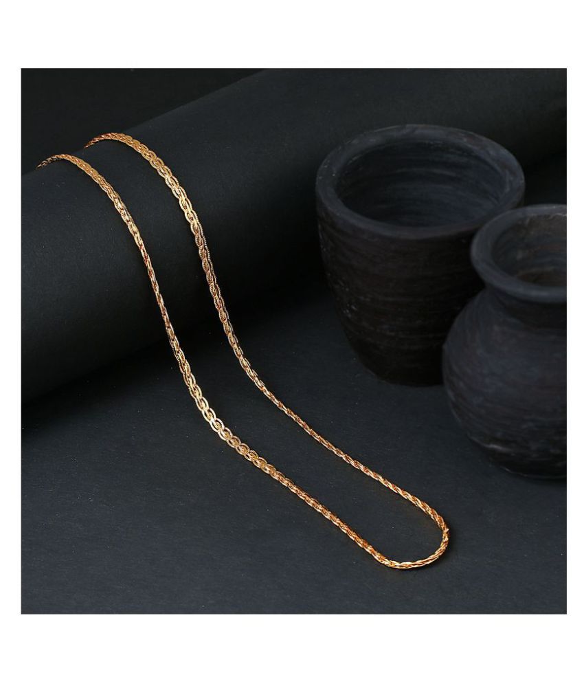     			Sukkhi Lavish Gold Plated Unisex Wheat chain