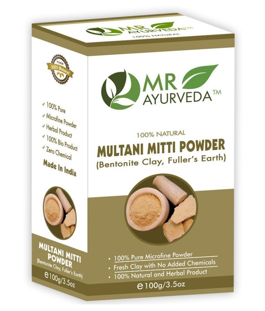     			MR Ayurveda 100% Natural Multani Mitti Powder Face Pack Masks 100 gm