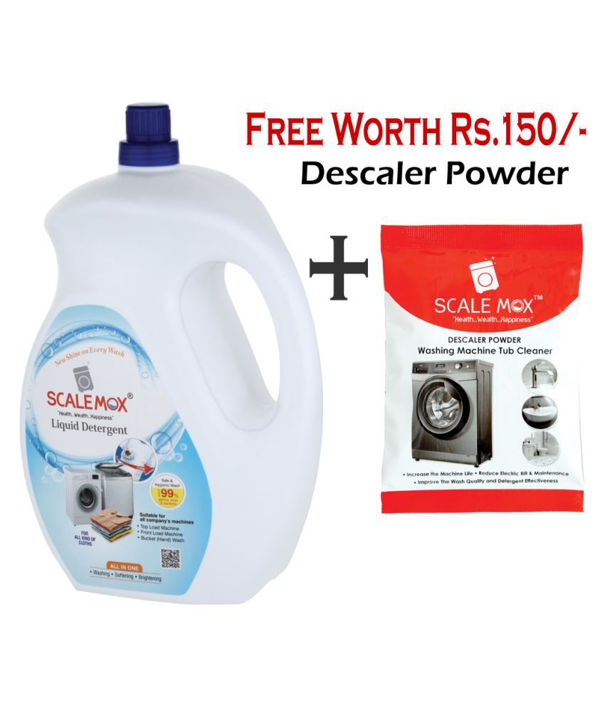     			Scalemox Eco Friendly Liquid Detergent Premium Quality + Descale Powder Free 5 L