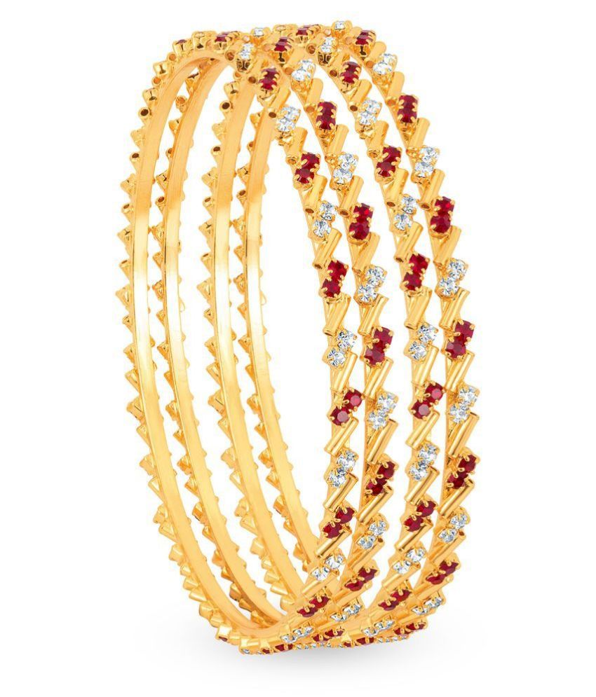     			Sukkhi Gold Plated Color & Ad Stone Bangles for Women