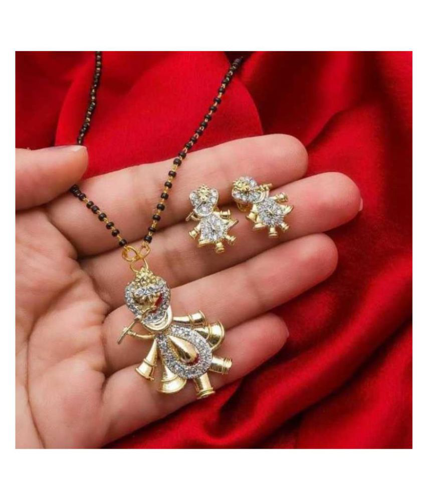     			Sunhari Jewels  AD Kanha Mangalsutra set for womens