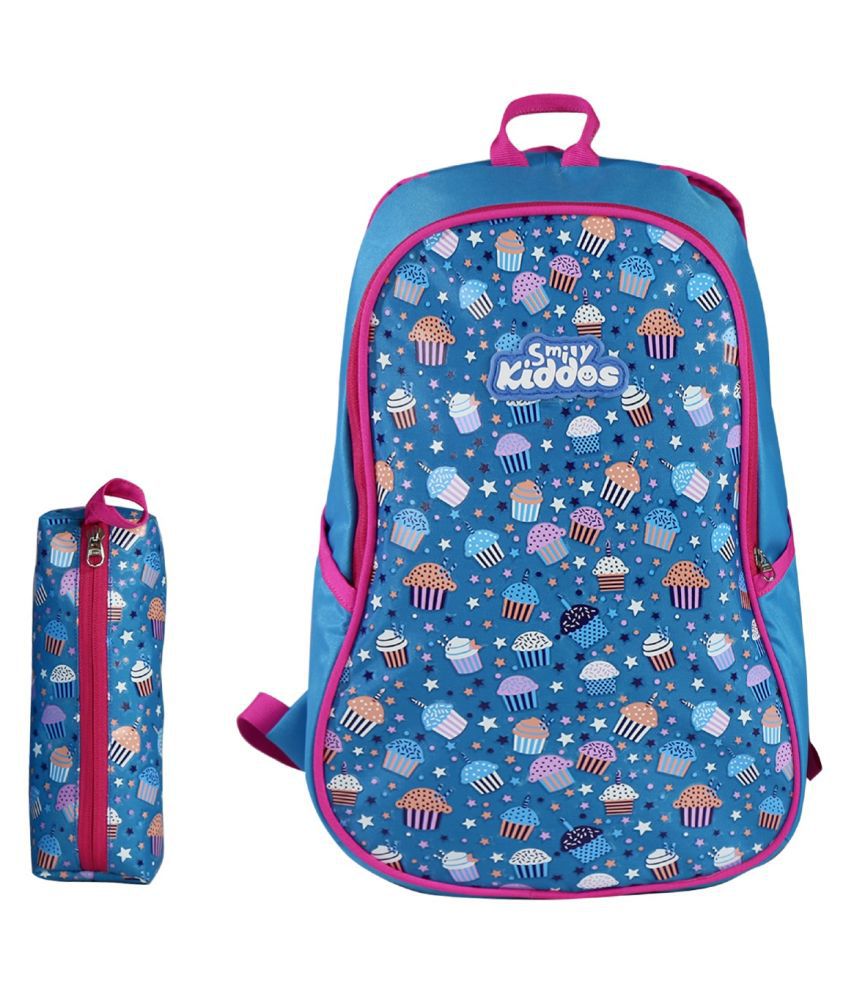     			Smily Kiddos 25 Ltrs Blue School Bag for Boys & Girls