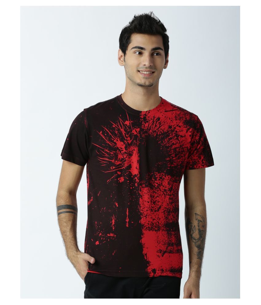     			Huetrap - Red Cotton Regular Fit Men's T-Shirt ( Pack of 1 )