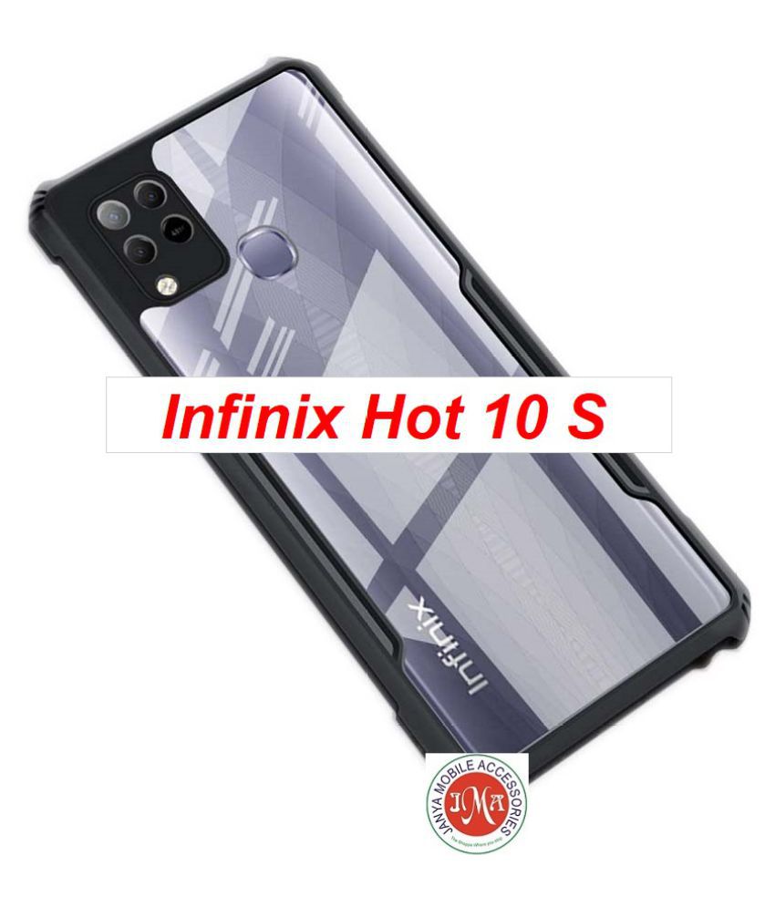    			infinix Hot 10S Shock Proof Case JMA - Transparent Hybrid TPU Bumper Case