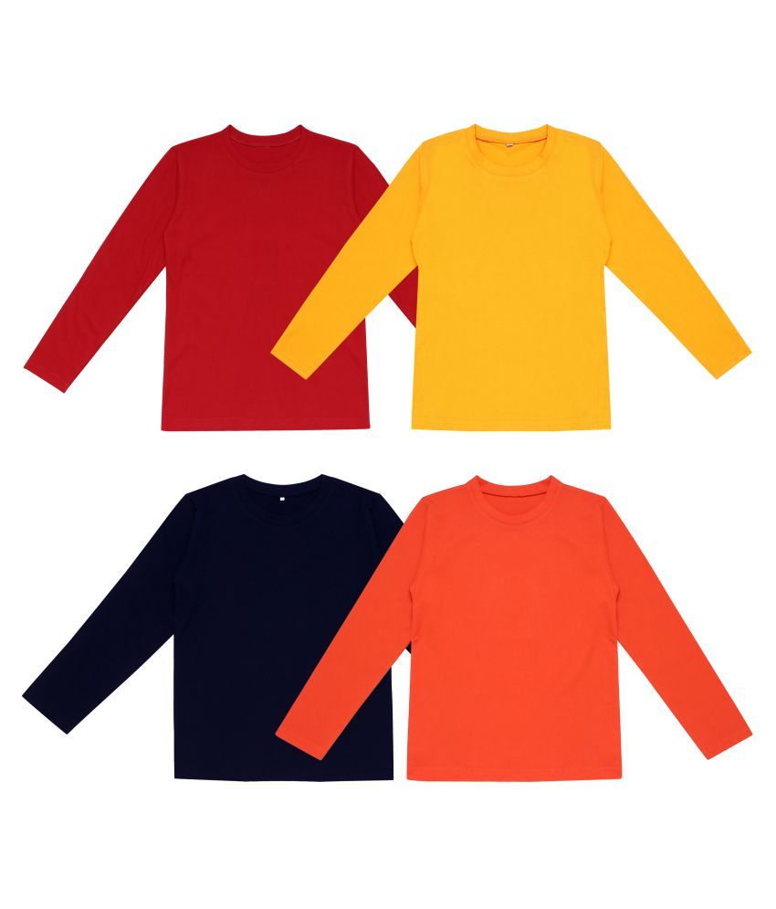     			Diaz Boys/Girls Cotton Full Sleeves T-shirt combo pack of 4