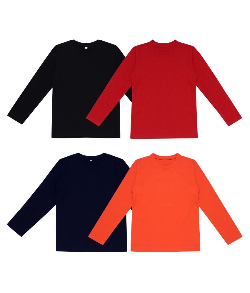     			Diaz Boys/Girls Cotton Full Sleeves T-shirt combo pack of 4