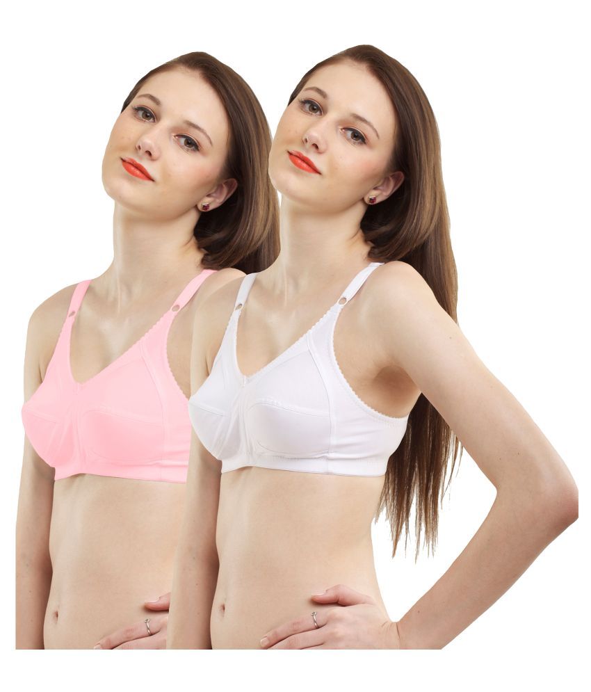     			Madam Pack of 2 Cotton Non Padded Women's Minimizer Bra ( Multi Color )