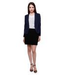 Pannkh Polyester Blend Summer Blazers - Blue Single