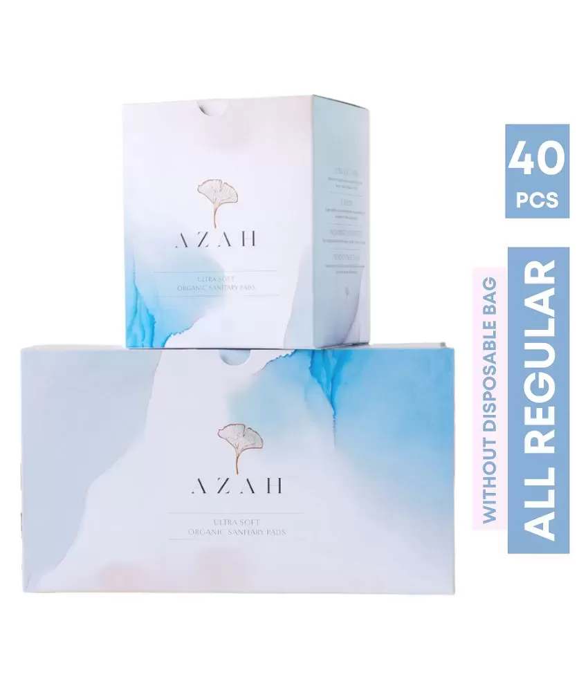 Azah Rash-Free Sanitary Pads for women, Organic Cotton Pads