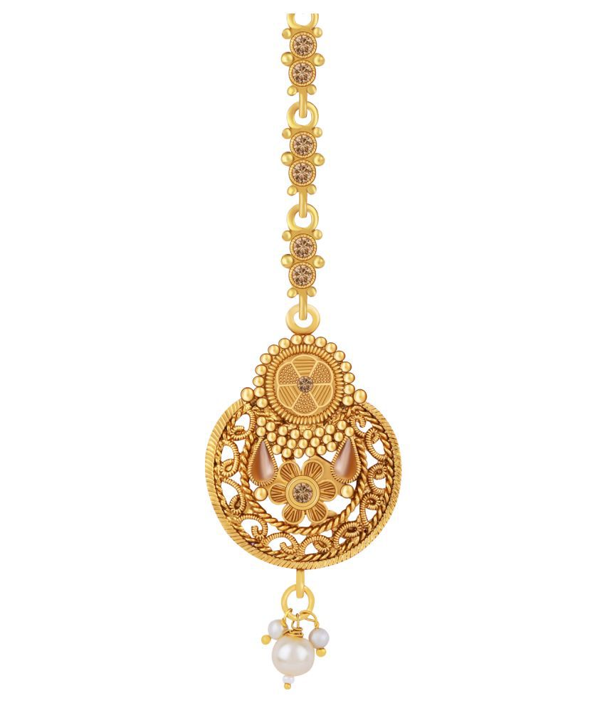     			Exclusive Designe Traditional Gold Plated  Maang Tikka Jewellery For women Girl