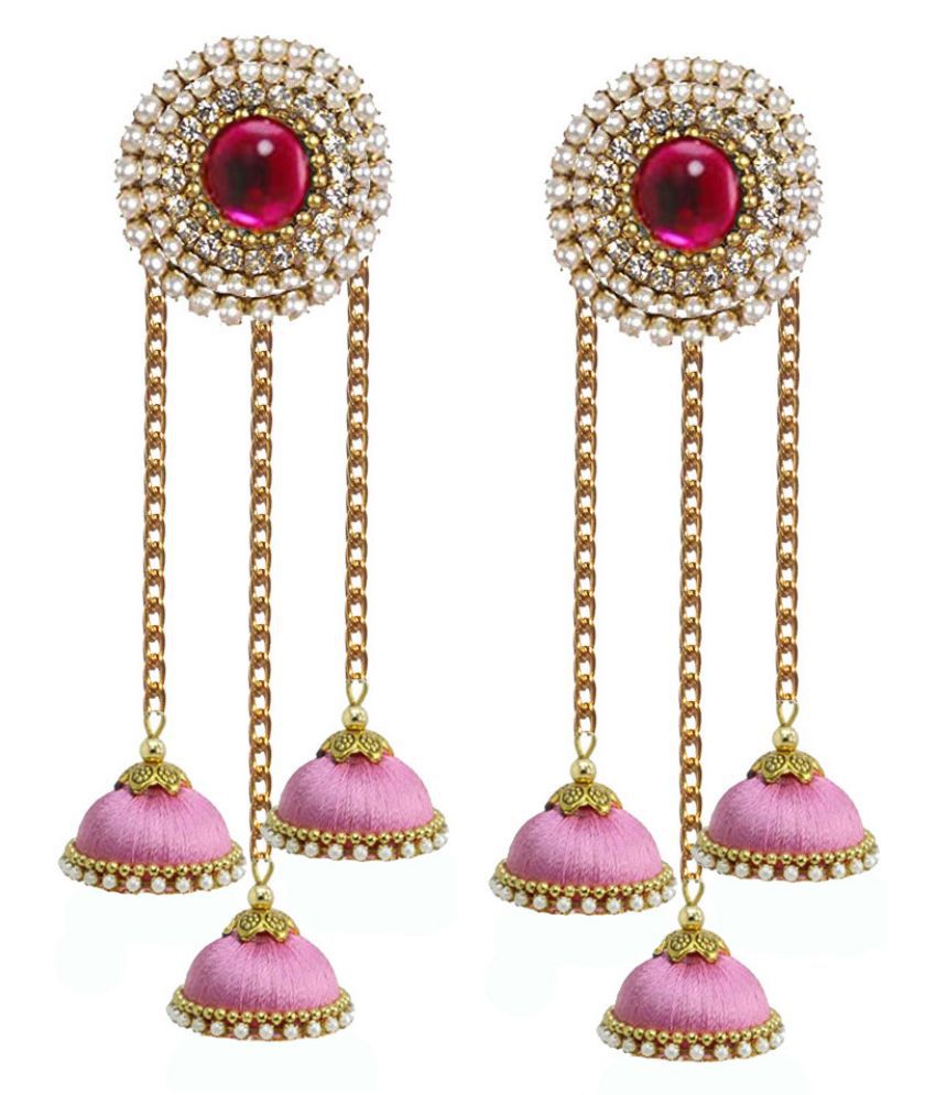     			Silk thread stud with base earring jhumka for women and girls