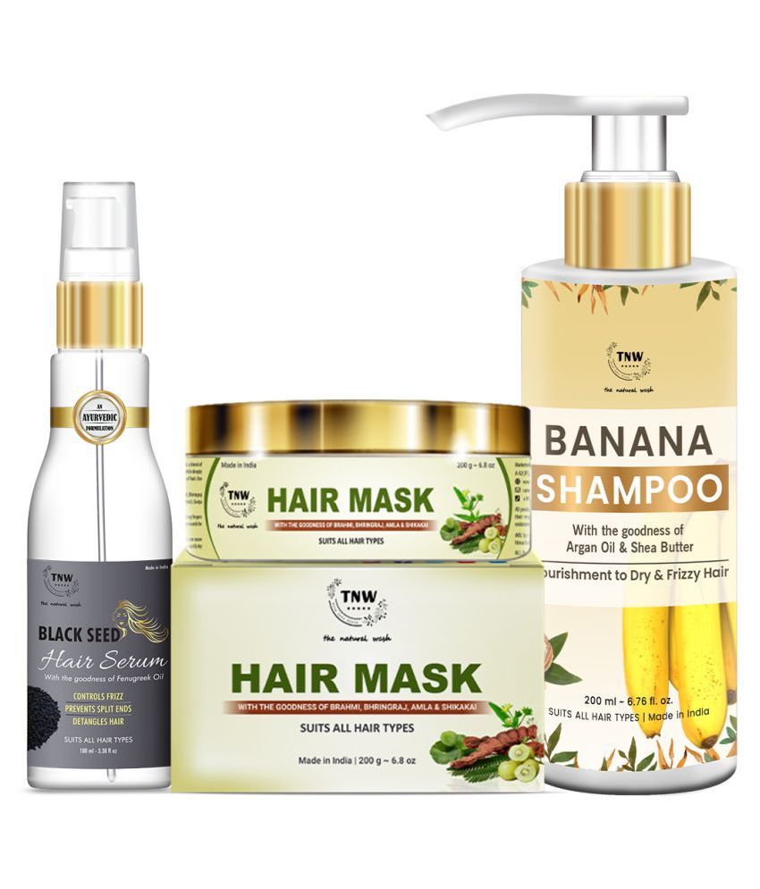 TNW - The Natural Wash Amla Hair Mask, Banana Shampoo Hair Serum for Frizz-Free  Hair Hair Mask Cream 500 mL Pack of 3: Buy TNW - The Natural Wash Amla Hair  Mask,
