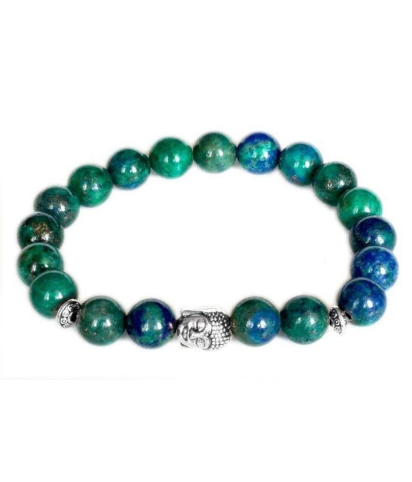     			8mm Blue And Green Azurite Natural Agate Stone Bracelet