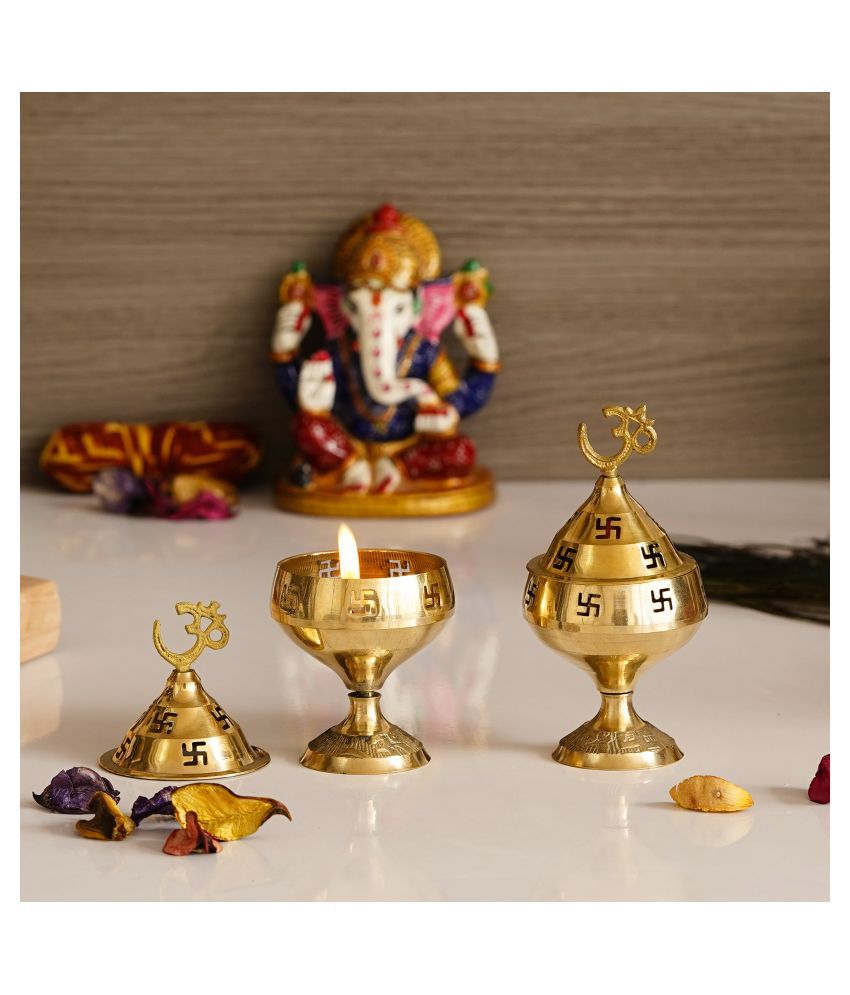     			eCraftIndia Brass Diwali Diya - Pack of 2
