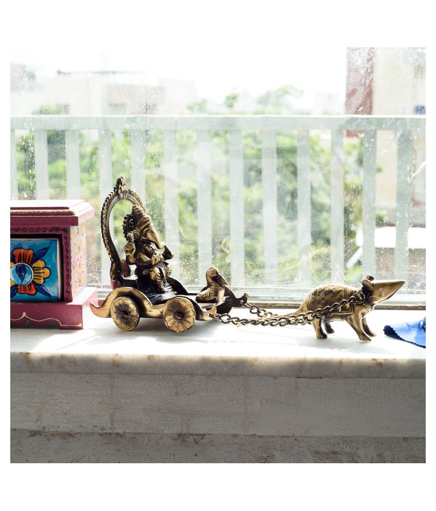     			eCraftIndia Showpiece Brass Ganesha Idol 33 x 11 cms Pack of 1