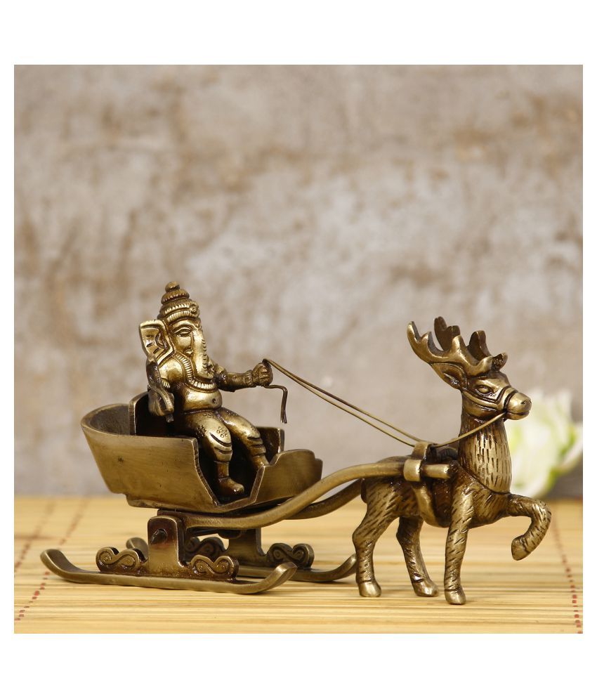     			eCraftIndia Showpiece Brass Ganesha Idol 19 x 7 cms Pack of 1