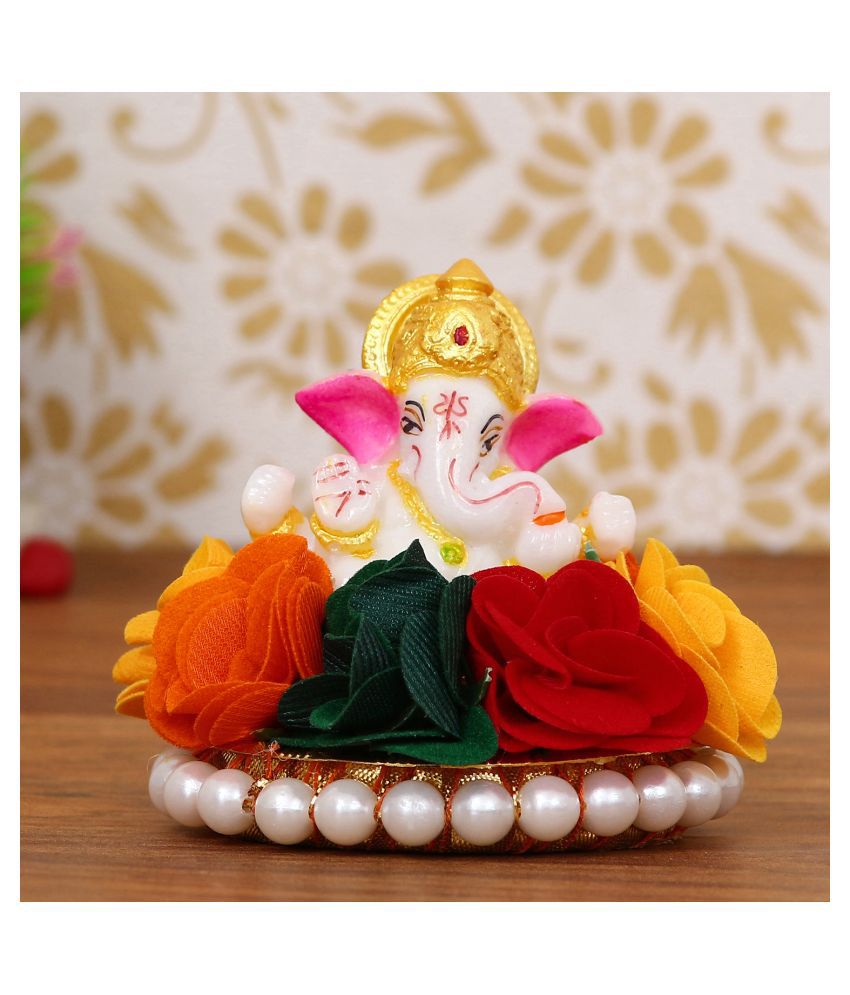     			eCraftIndia Showpiece Resin Ganesha Idol 9 x 9 cms Pack of 1