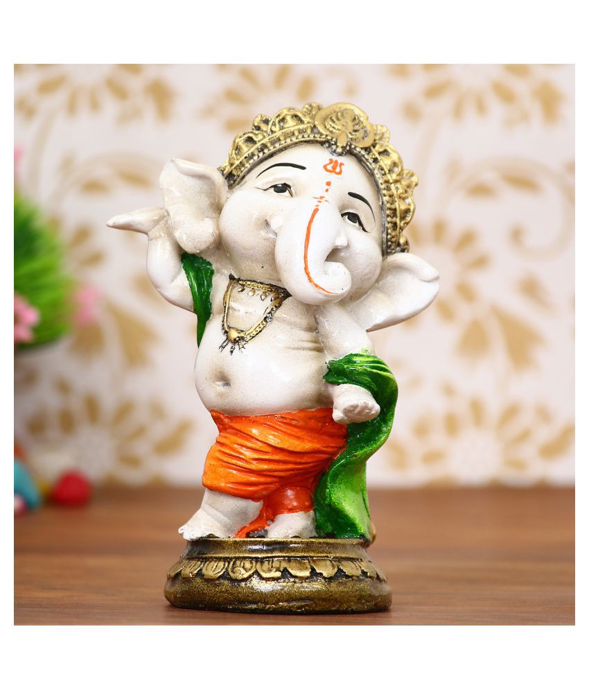     			eCraftIndia Showpiece Resin Ganesha Idol 8 x 7 cms Pack of 1