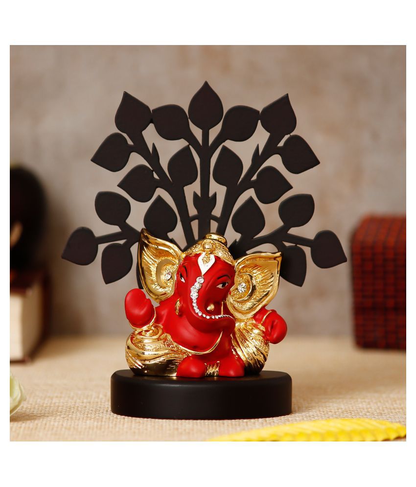     			eCraftIndia Showpiece Wood Ganesha Idol 12 x 6 cms Pack of 1