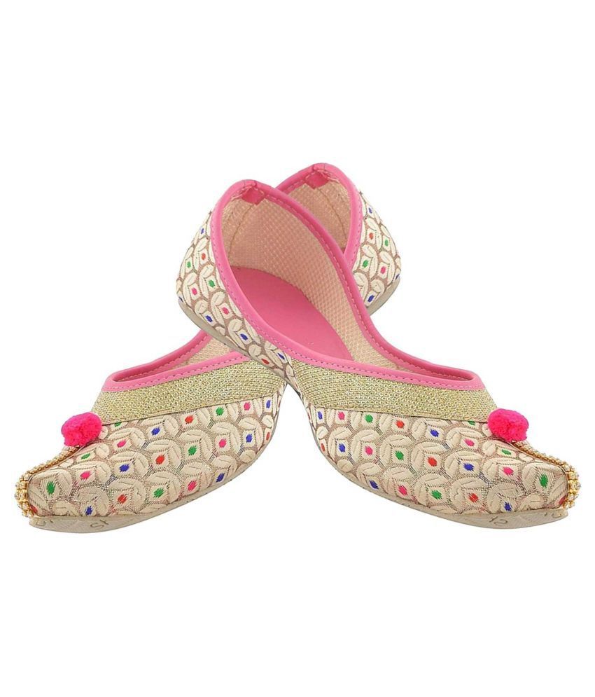     			Raj Pink Ethnic Footwear
